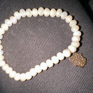 HAMSA CHARM STRETCH BEADED BRACELET